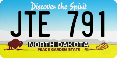 ND license plate JTE791