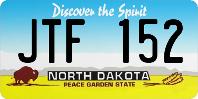 ND license plate JTF152