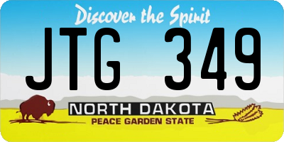 ND license plate JTG349