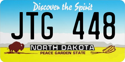 ND license plate JTG448