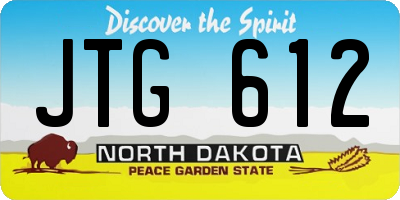 ND license plate JTG612