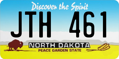 ND license plate JTH461