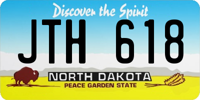 ND license plate JTH618