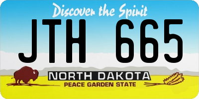 ND license plate JTH665