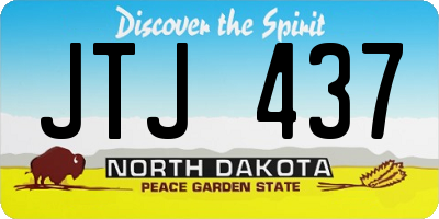 ND license plate JTJ437