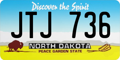 ND license plate JTJ736