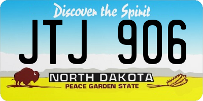 ND license plate JTJ906
