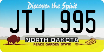 ND license plate JTJ995