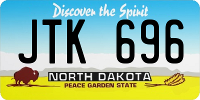 ND license plate JTK696