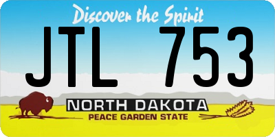 ND license plate JTL753