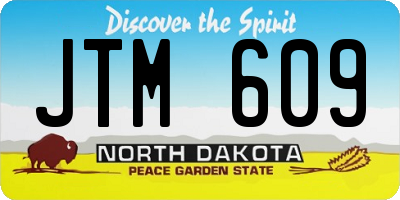 ND license plate JTM609