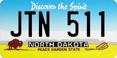 ND license plate JTN511