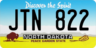 ND license plate JTN822