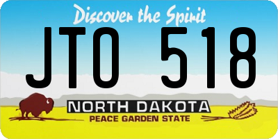 ND license plate JTO518