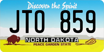 ND license plate JTO859