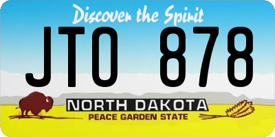 ND license plate JTO878
