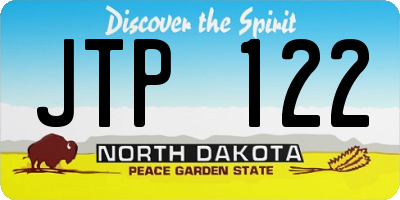ND license plate JTP122