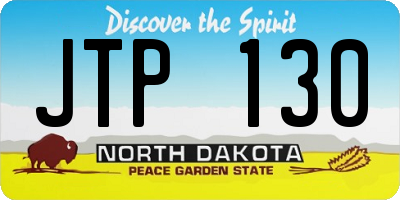 ND license plate JTP130