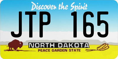 ND license plate JTP165