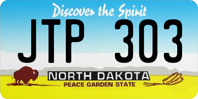 ND license plate JTP303