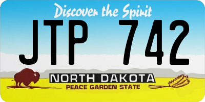 ND license plate JTP742