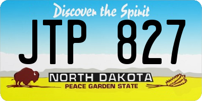 ND license plate JTP827