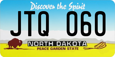 ND license plate JTQ060