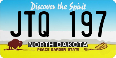 ND license plate JTQ197