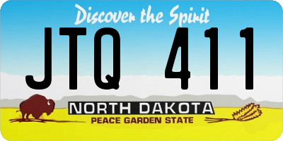 ND license plate JTQ411