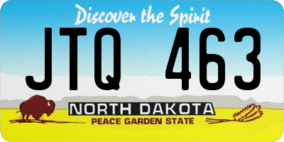 ND license plate JTQ463