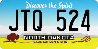 ND license plate JTQ524