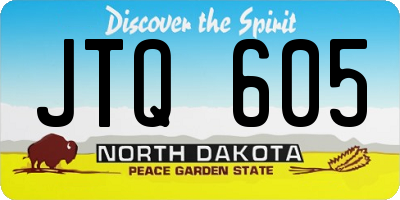 ND license plate JTQ605