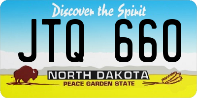 ND license plate JTQ660