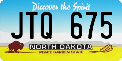 ND license plate JTQ675