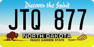 ND license plate JTQ877