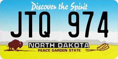 ND license plate JTQ974