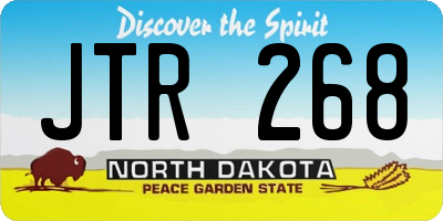 ND license plate JTR268