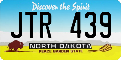 ND license plate JTR439