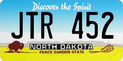 ND license plate JTR452