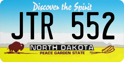 ND license plate JTR552
