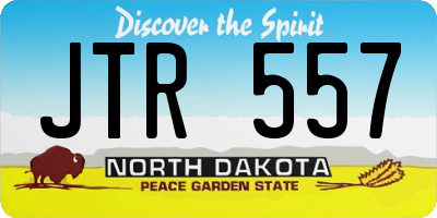ND license plate JTR557