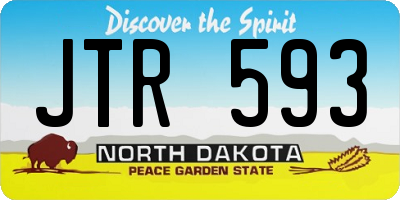 ND license plate JTR593