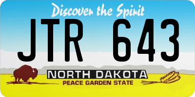 ND license plate JTR643
