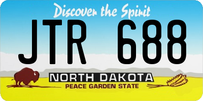 ND license plate JTR688