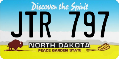 ND license plate JTR797
