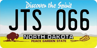 ND license plate JTS066