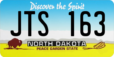 ND license plate JTS163