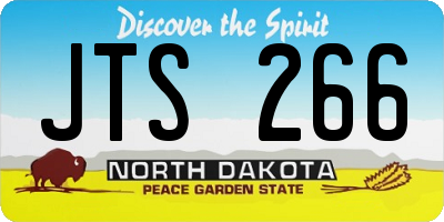 ND license plate JTS266