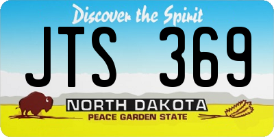 ND license plate JTS369