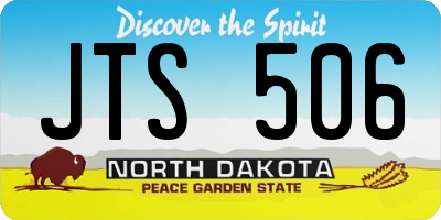 ND license plate JTS506